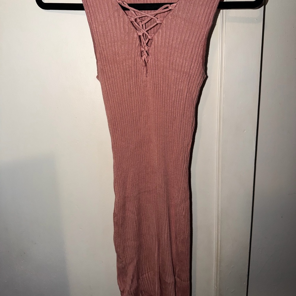 Elegant Pink Sleeveless Dress